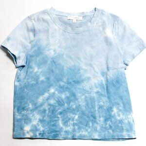 Intermix Womens Tie Dye Print Tee Shirt Beige Blue Size Small